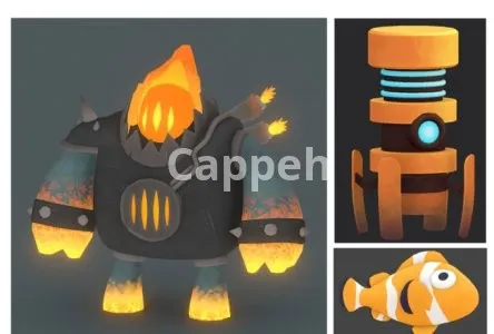 I will create stylized game ready low poly models
