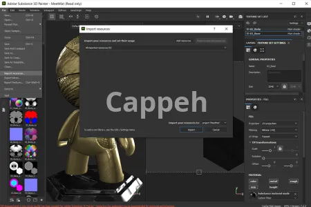 3D game design and construction by Substance 3D Painter software