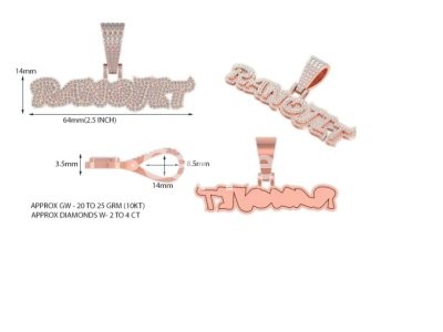 I will create name or word pendant 3d cad model