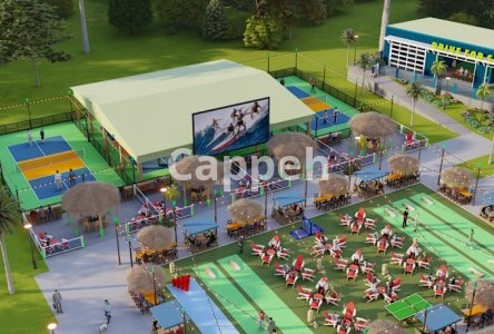 I will design render commercial building, 3d sports complex facility, pickleball court