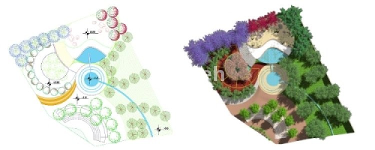 Providing specialized landscape design services using Rhino landscape design software