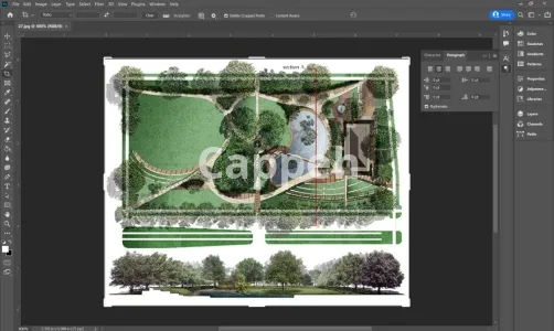 Providing specialized landscape design services using Photoshop landscape design software