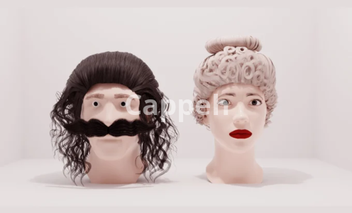I will create 3d character and reference realistic hair design