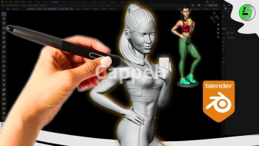 I can design 3D sculptures and 3D printed characters with Blender software