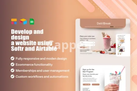 I will create website using softr and airtable