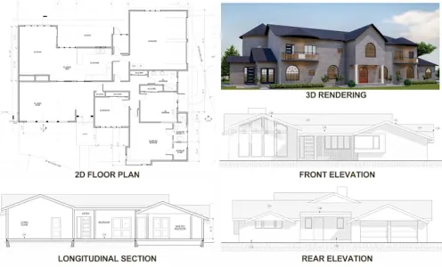 I will do 2d , 3d floor plans and exterior architectural renderings