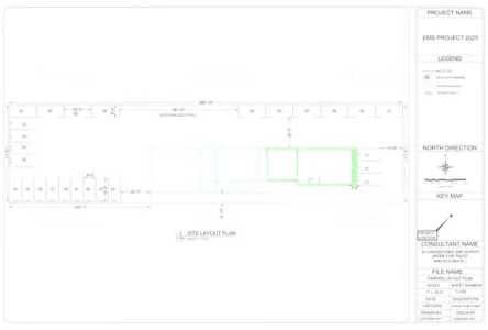 I will do parking lot, parking lot layout plan, site layout plan