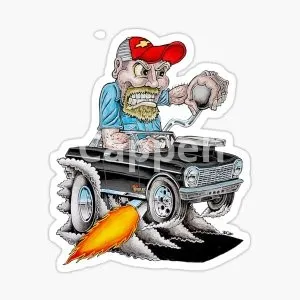 I will create illustration rat fink ratfink style
