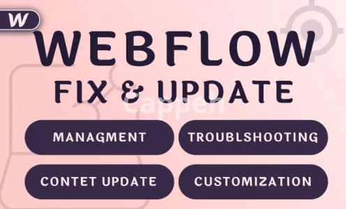 I will update and fix webflow website design or template and SEO