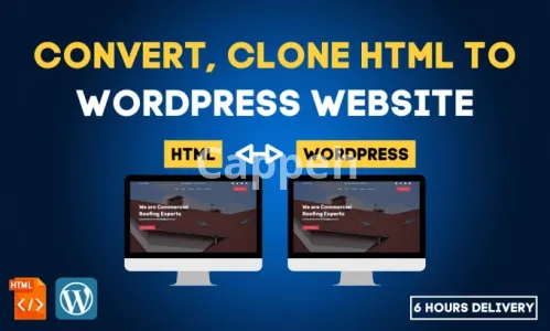 I will convert, clone html to wordpress website within 6 hours