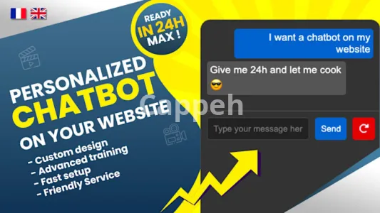 I will add a personalized ai chatbot on your website in 24h max