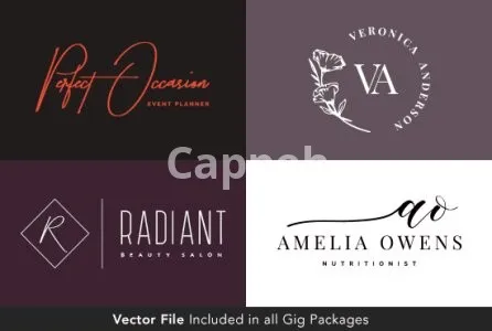 I will design a modern feminine logo or unique signature