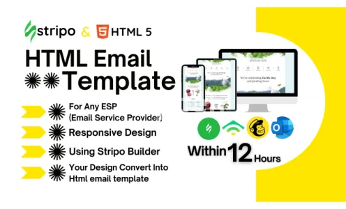 I will make professional email template using stripo and html