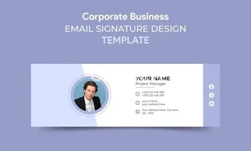 I will design custom email signature, footer template in vector