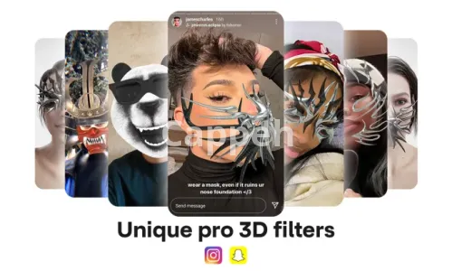 I will create unique pro 3d filter mask for instagram or snapchat