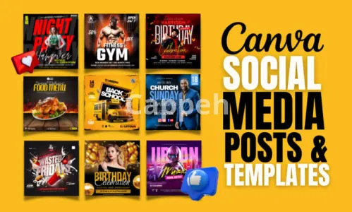 I will design pro social media posts and canva templates