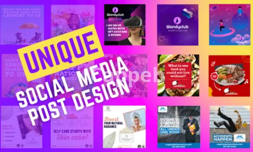 I will design unique social media post graphics