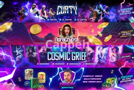I will design youtube, gaming, twitch, twitter, nft banner