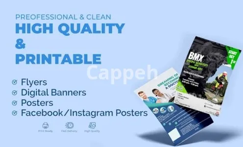 I will design high quality flyers and banners for you