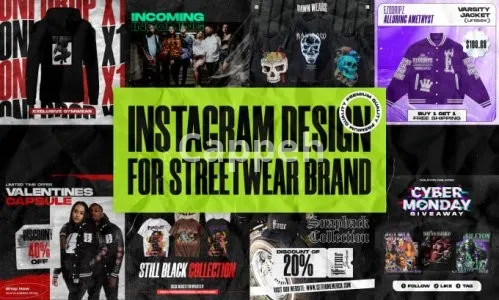 I will design premium quality instagram post for streetwear brand