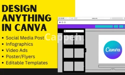 I will design anything in canva pro