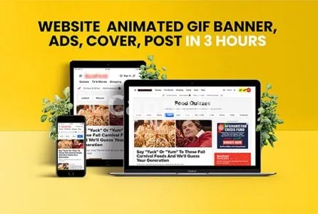 I will design animated gif banner, ads, cover, post in 3 hours or less