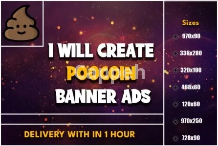 I will create poocoin banner ads