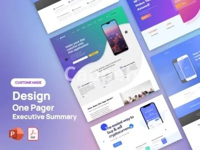 I will design one pager executive summary or report