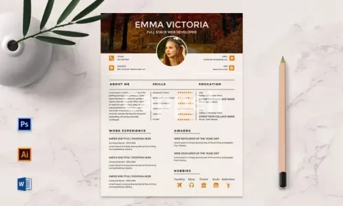 I will design professional resume, cv and cover letter template