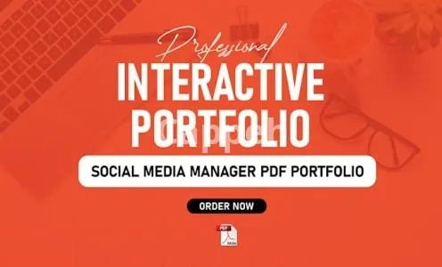 I will design interactive portfolio PDF for architecture, UX UI, social media manager