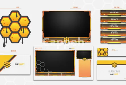 I will design an animated twitch stream overlay and logo