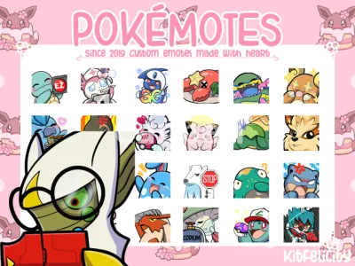 I will create custom pokemon twitch and discord emotes