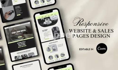 I will create a personalized landing or sales page in canva