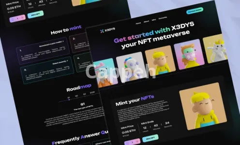 I will create crypto website or landing page, token, memecoin or web3 site