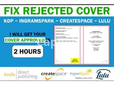 I will format, fix, and resize rejected book covers for amazon, lulu, ingramspark