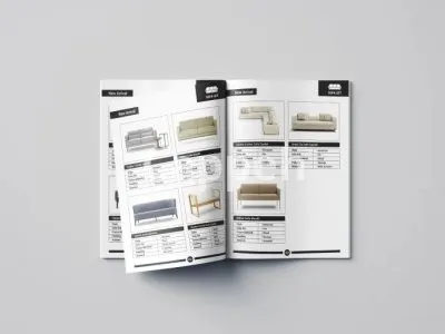 I will design sale product catalog flyer menu price list sell sheet and catalogue cover