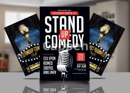 I will do comedy show, stand up comedy, comedy night flyers