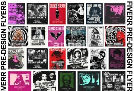 I will design a punk goth metal rock gig flyer for your event