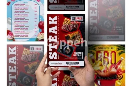 I will create creative food,salon,spa menu and flyer