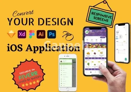 I will convert figma,xd, sketch, and ps design into ios app screens