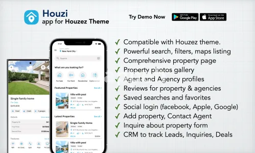 I will make houzez real estate mobile app