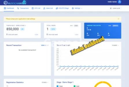 I will create ico token presale website with presale dashboard