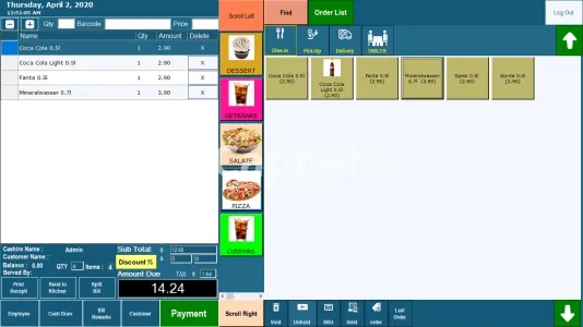I will restaurant and retail pos with online ordering online and offline mode
