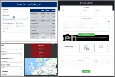 I will create a custom web calculator or convert excel into a web calculator
