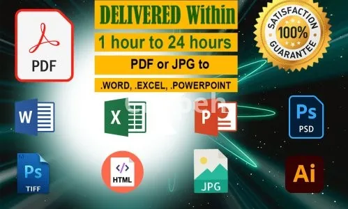 I will do pdf document editable with any correction