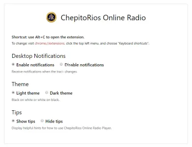 I will build browser extension for internet radio