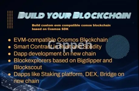 I will build custom evm compatible cosmos pos chain blockexplorer