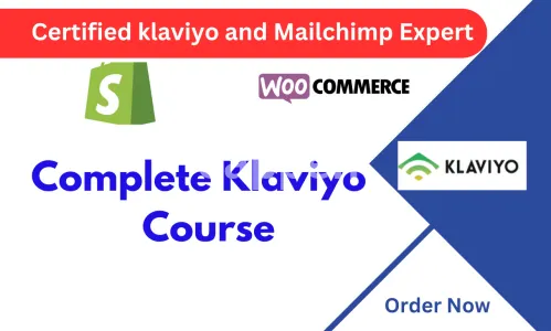 I will teach you to complete email marketing with klaviyo and mail chimp