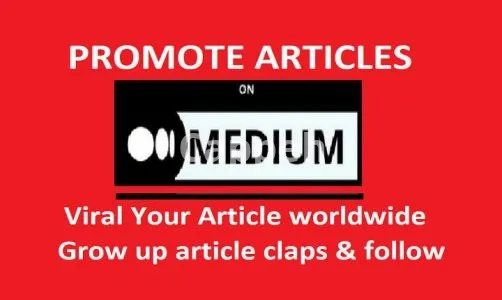 I will do massive promotion for your medium article
