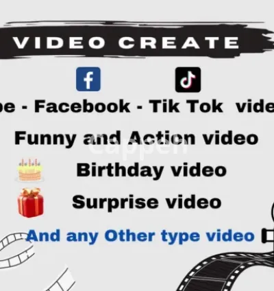 I will create professional and funny videos for youtube, facebook, and tiktok